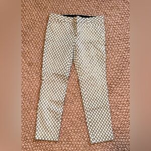 Banana Republic Black and White Patterned Pants